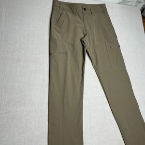 Magellan Cargo Pants Men Beige 30W Polyester Spandex Zip Pockets Hiking Camping